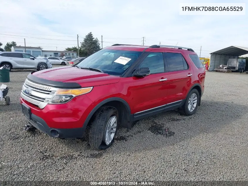 2012 Ford Explorer Xlt VIN: 1FMHK7D88CGA65529 Lot: 40551913