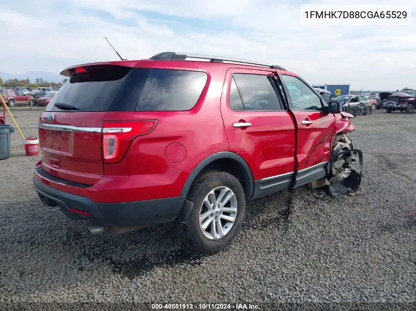 2012 Ford Explorer Xlt VIN: 1FMHK7D88CGA65529 Lot: 40551913