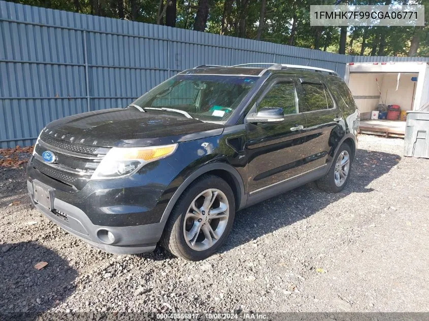 2012 Ford Explorer Limited VIN: 1FMHK7F99CGA06771 Lot: 40556917