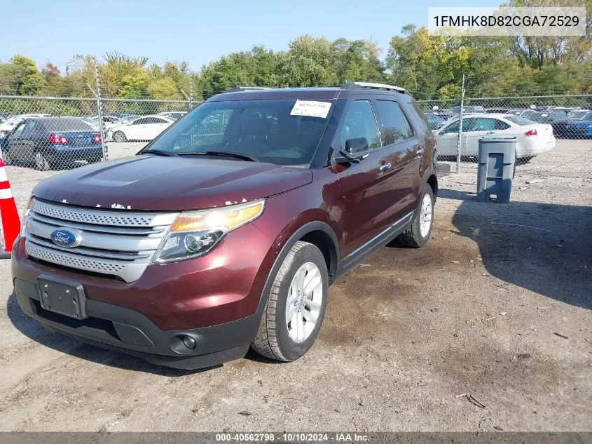 2012 Ford Explorer Xlt VIN: 1FMHK8D82CGA72529 Lot: 40562798