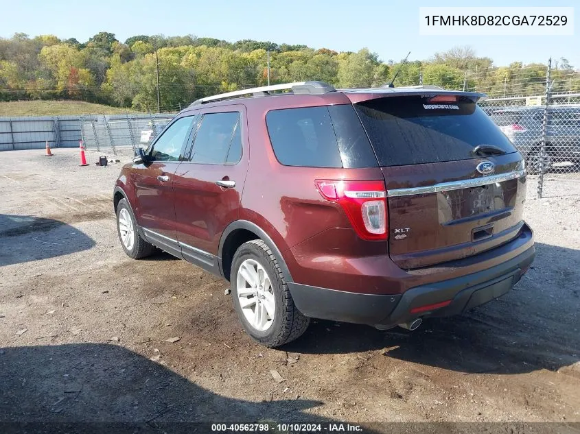 2012 Ford Explorer Xlt VIN: 1FMHK8D82CGA72529 Lot: 40562798