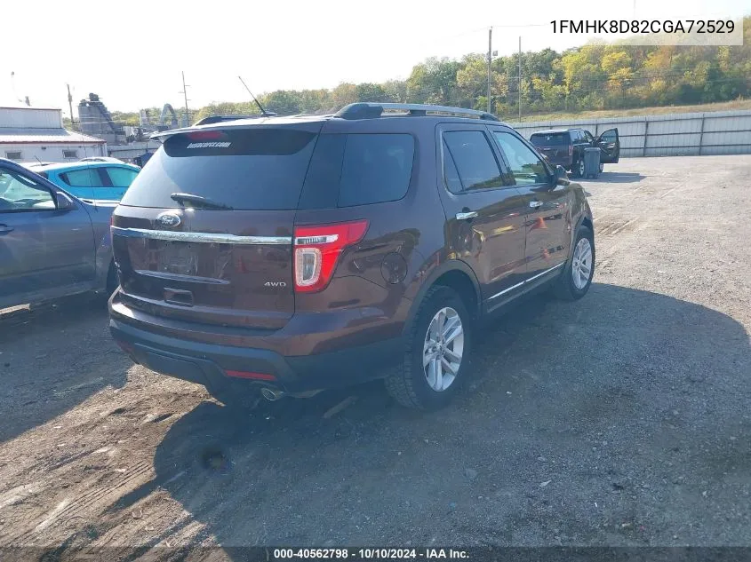 2012 Ford Explorer Xlt VIN: 1FMHK8D82CGA72529 Lot: 40562798