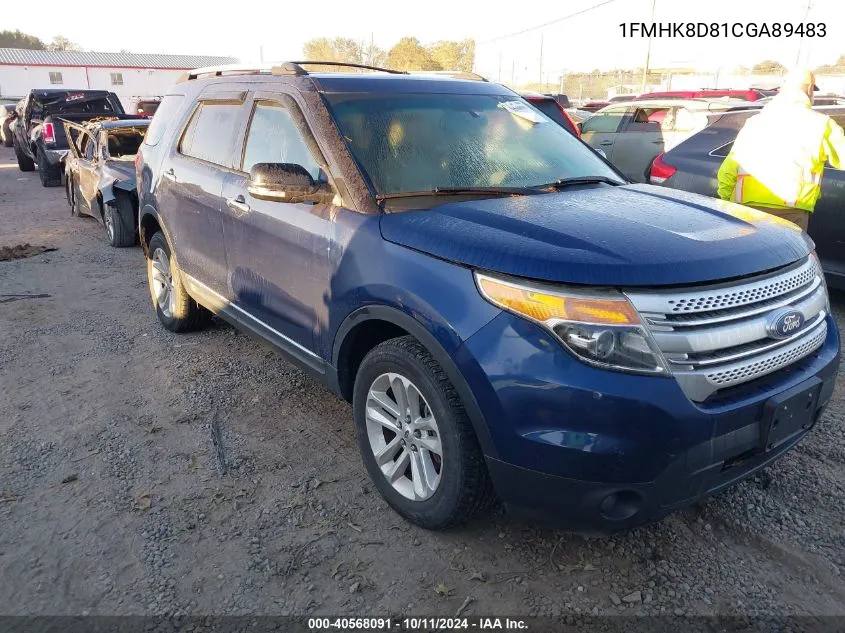 2012 Ford Explorer Xlt VIN: 1FMHK8D81CGA89483 Lot: 40568091