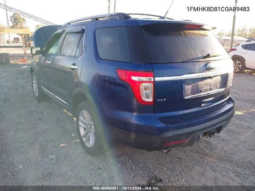 1FMHK8D81CGA89483 2012 Ford Explorer Xlt