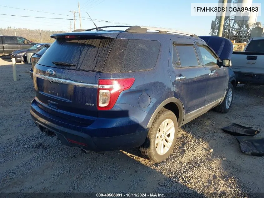 1FMHK8D81CGA89483 2012 Ford Explorer Xlt