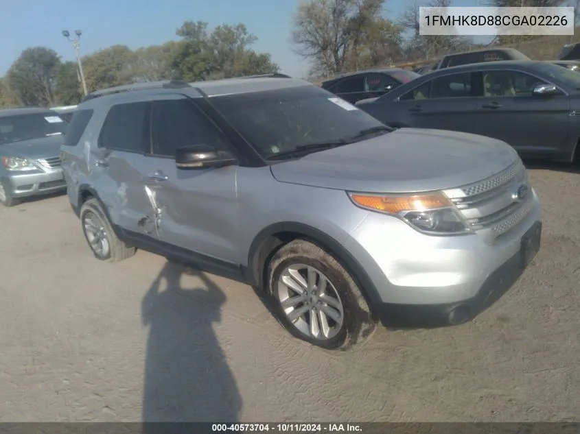 2012 Ford Explorer Xlt VIN: 1FMHK8D88CGA02226 Lot: 40573704