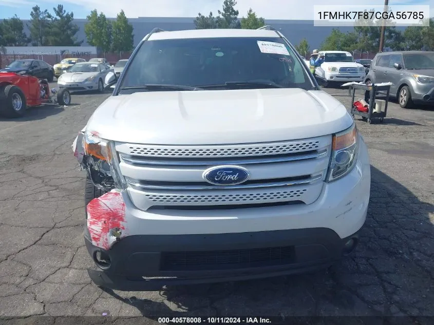 2012 Ford Explorer Limited VIN: 1FMHK7F87CGA56785 Lot: 40578008