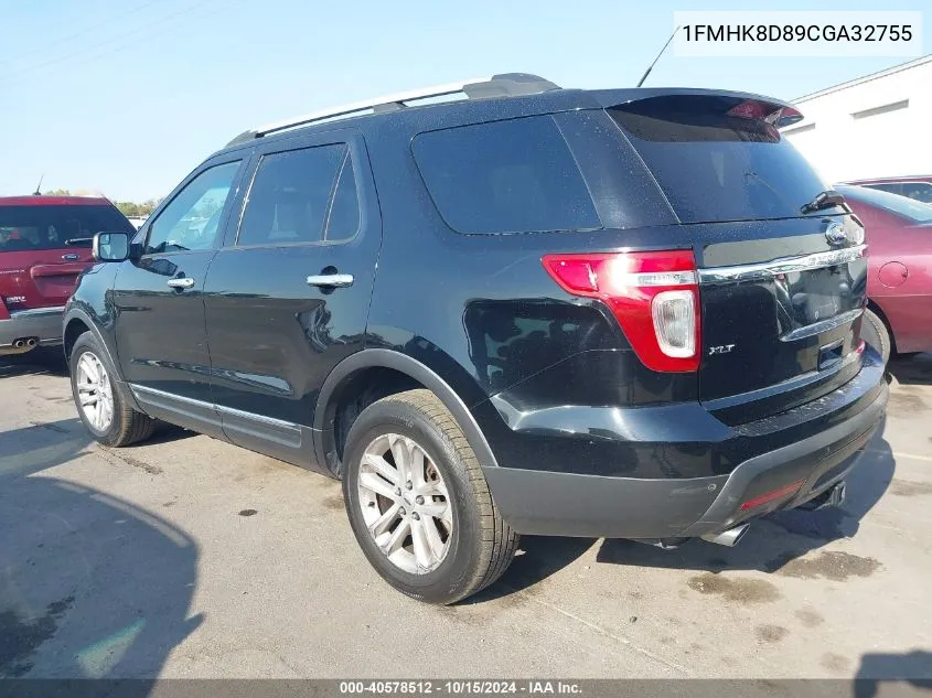 2012 Ford Explorer Xlt VIN: 1FMHK8D89CGA32755 Lot: 40578512