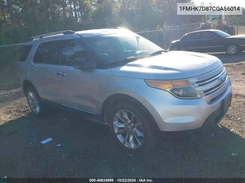 2012 Ford Explorer Xlt VIN: 1FMHK7D87CGA56014 Lot: 40634998