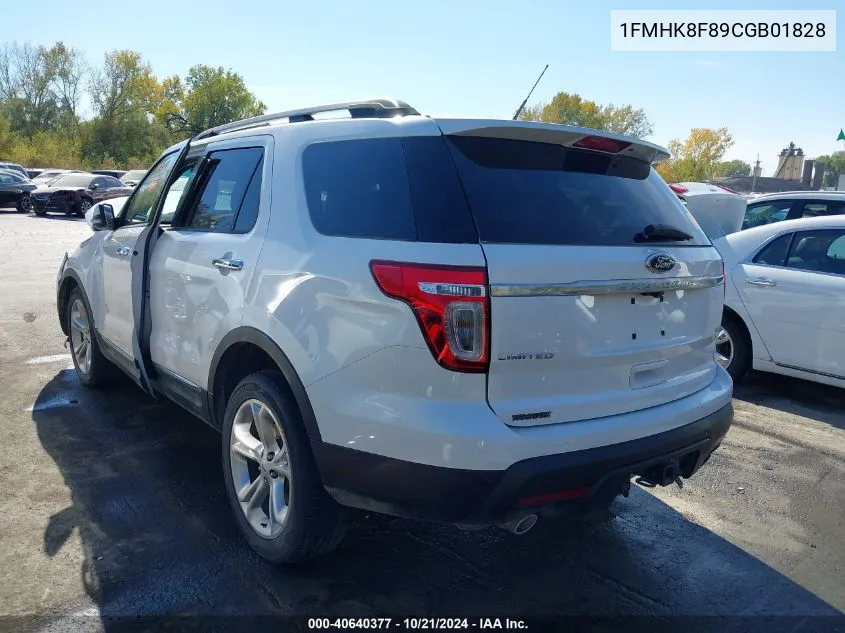 2012 Ford Explorer Limited VIN: 1FMHK8F89CGB01828 Lot: 40640377