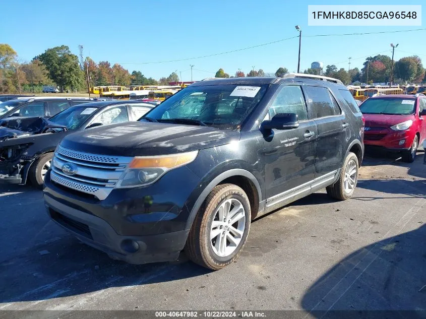 2012 Ford Explorer Xlt VIN: 1FMHK8D85CGA96548 Lot: 40647982