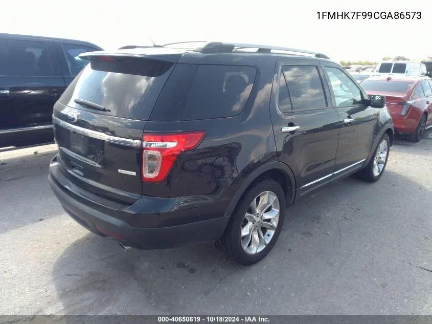 2012 Ford Explorer Limited VIN: 1FMHK7F99CGA86573 Lot: 40650619