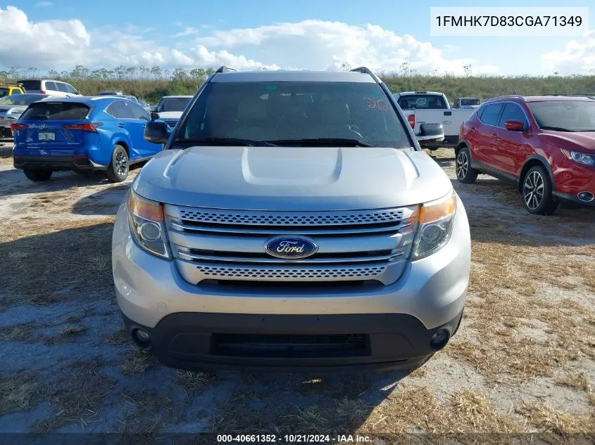 2012 Ford Explorer Xlt VIN: 1FMHK7D83CGA71349 Lot: 40661352