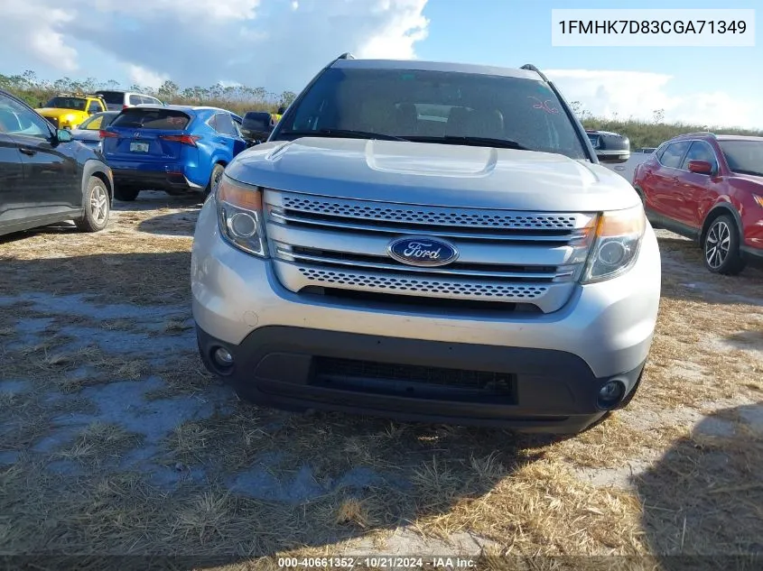 2012 Ford Explorer Xlt VIN: 1FMHK7D83CGA71349 Lot: 40661352