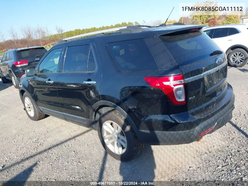 2012 Ford Explorer Xlt VIN: 1FMHK8D85CGA11112 Lot: 40677051