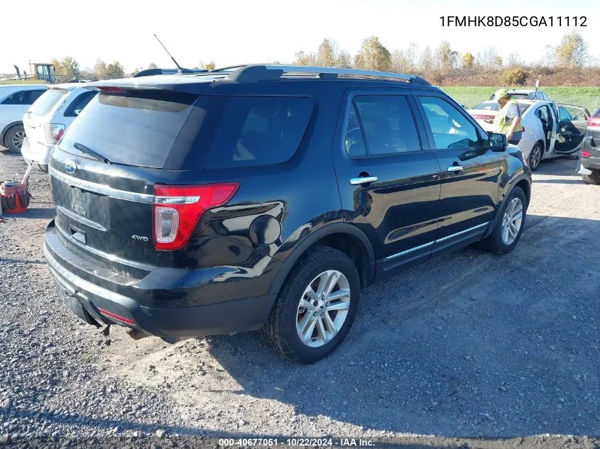 2012 Ford Explorer Xlt VIN: 1FMHK8D85CGA11112 Lot: 40677051