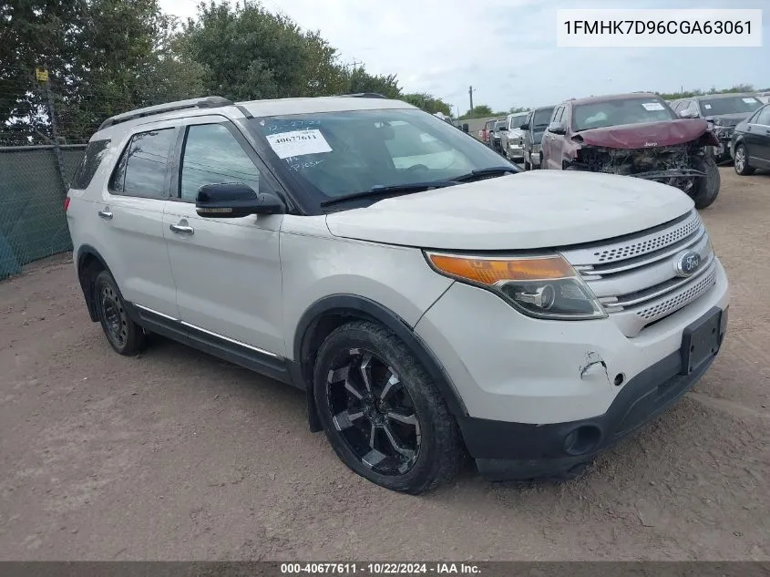 2012 Ford Explorer Xlt VIN: 1FMHK7D96CGA63061 Lot: 40677611