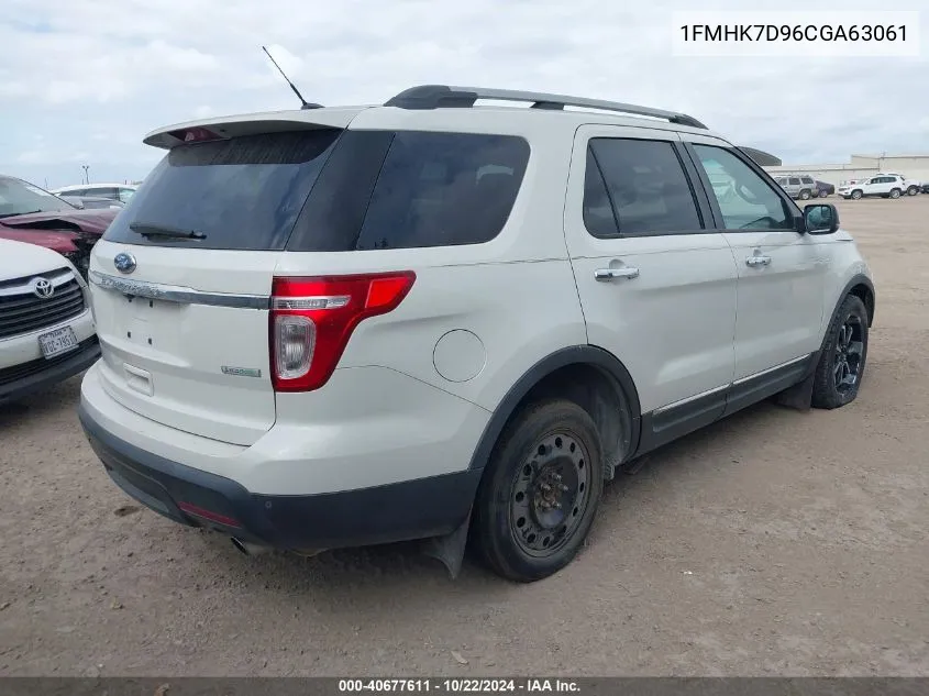 2012 Ford Explorer Xlt VIN: 1FMHK7D96CGA63061 Lot: 40677611