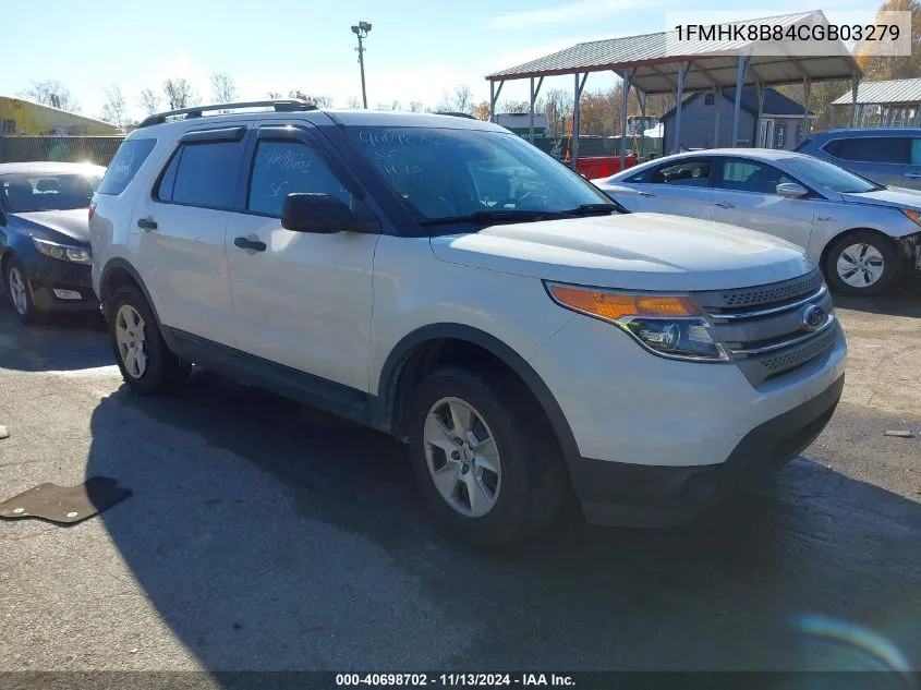 1FMHK8B84CGB03279 2012 Ford Explorer