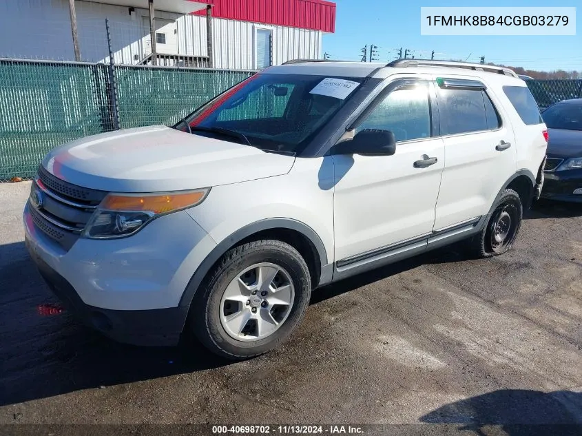 1FMHK8B84CGB03279 2012 Ford Explorer