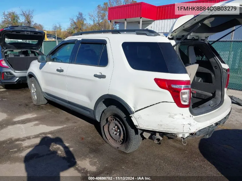 1FMHK8B84CGB03279 2012 Ford Explorer