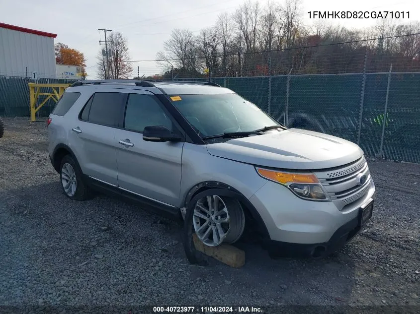 2012 Ford Explorer Xlt VIN: 1FMHK8D82CGA71011 Lot: 40723977