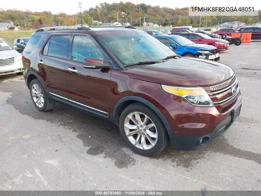 2012 Ford Explorer Limited VIN: 1FMHK8F82CGA48051 Lot: 40793460