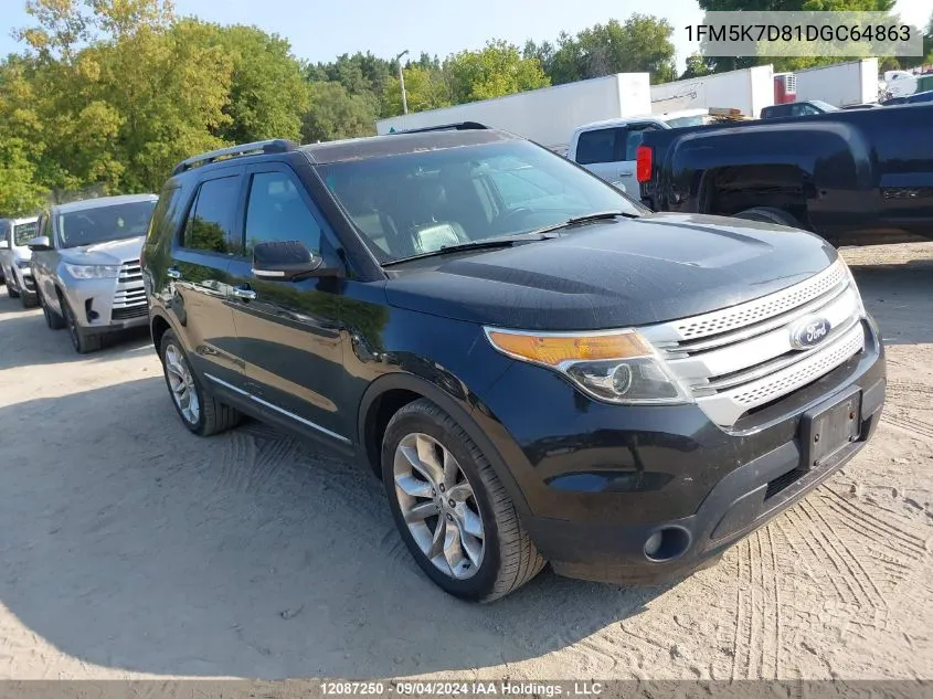 2013 Ford Explorer Xlt VIN: 1FM5K7D81DGC64863 Lot: 12087250