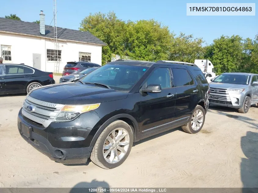 2013 Ford Explorer Xlt VIN: 1FM5K7D81DGC64863 Lot: 12087250