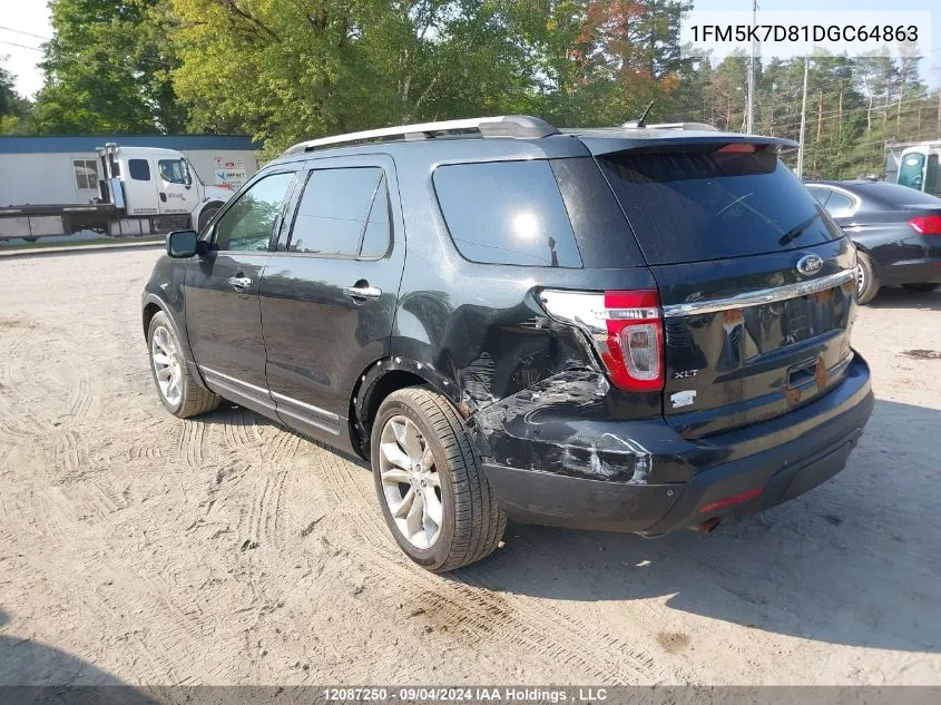 2013 Ford Explorer Xlt VIN: 1FM5K7D81DGC64863 Lot: 12087250