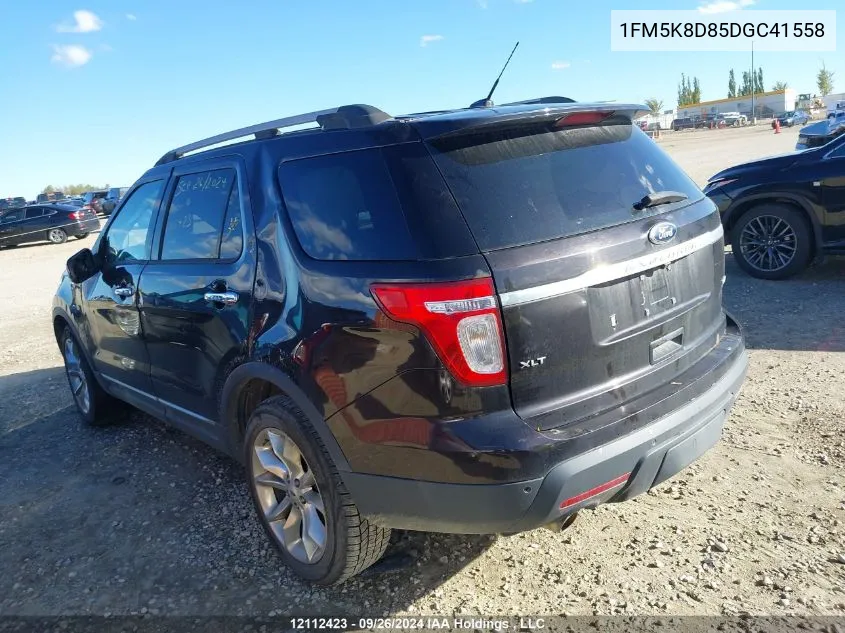 2013 Ford Explorer Xlt VIN: 1FM5K8D85DGC41558 Lot: 12112423