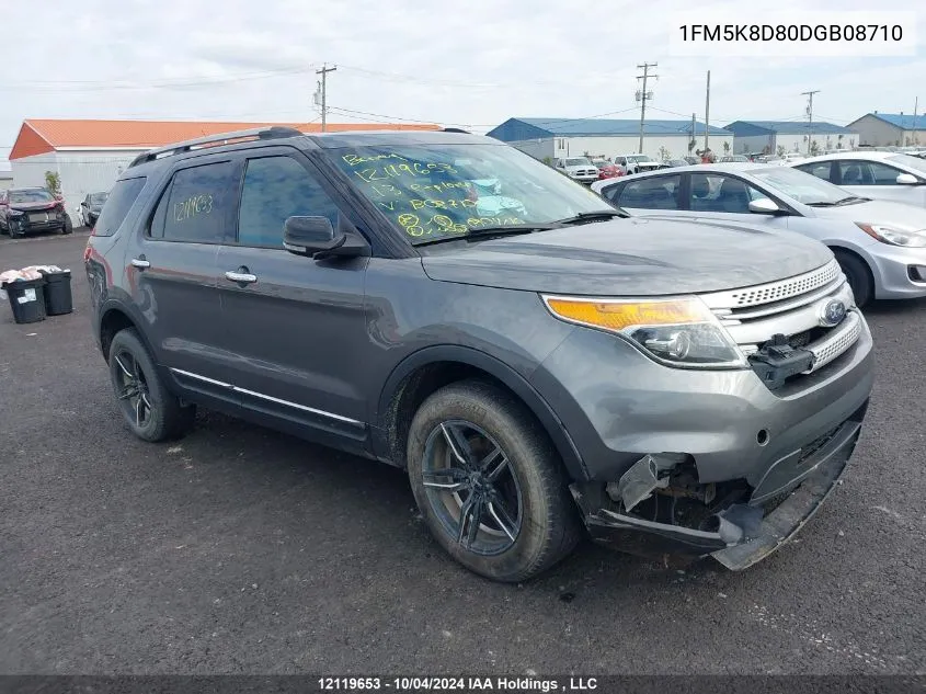 2013 Ford Explorer Xlt VIN: 1FM5K8D80DGB08710 Lot: 12119653