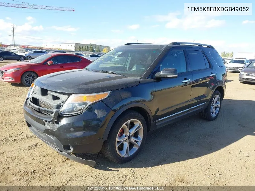 2013 Ford Explorer Limited VIN: 1FM5K8F8XDGB49052 Lot: 12122391