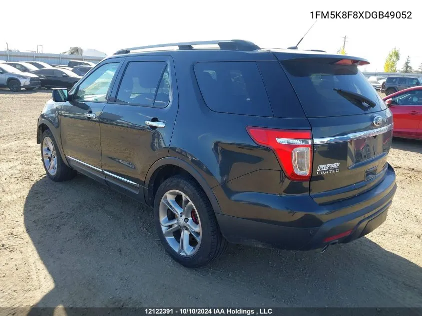 2013 Ford Explorer Limited VIN: 1FM5K8F8XDGB49052 Lot: 12122391