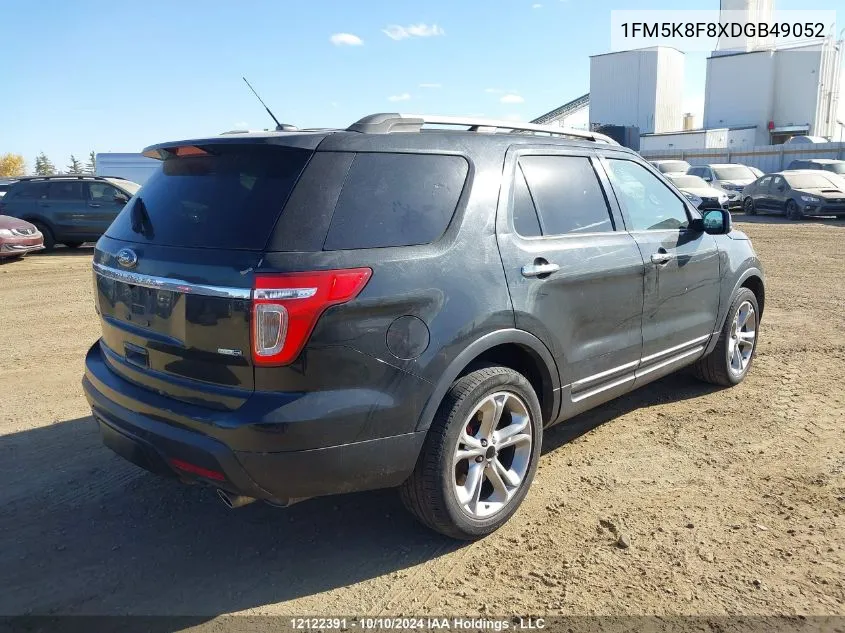 2013 Ford Explorer Limited VIN: 1FM5K8F8XDGB49052 Lot: 12122391