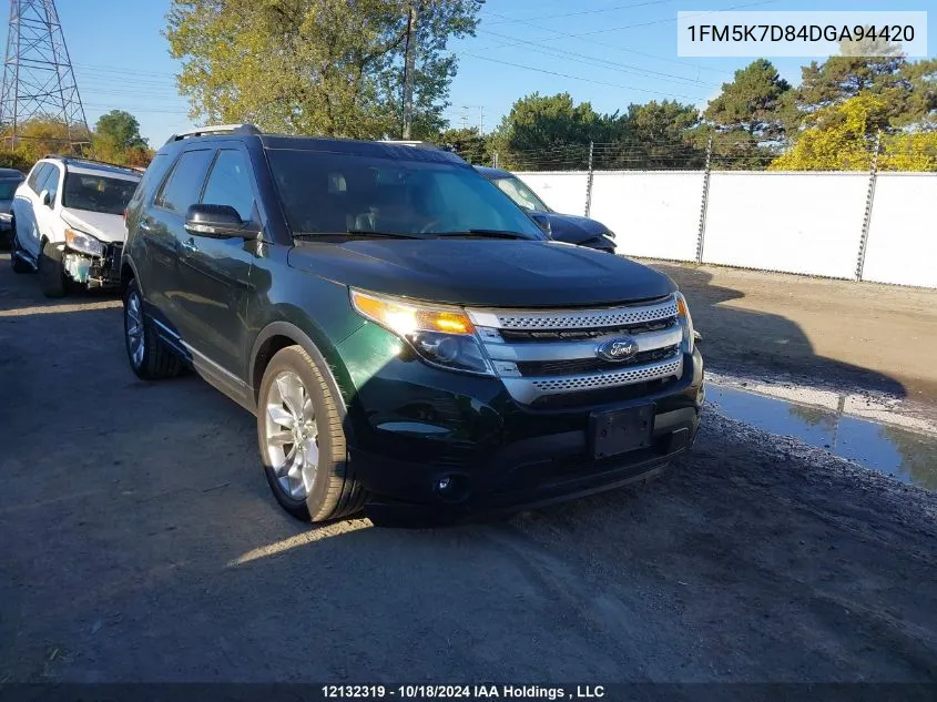 2013 Ford Explorer Xlt VIN: 1FM5K7D84DGA94420 Lot: 12132319