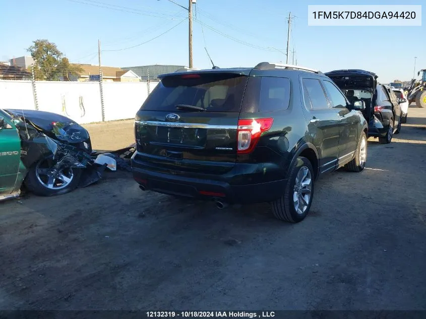 2013 Ford Explorer Xlt VIN: 1FM5K7D84DGA94420 Lot: 12132319