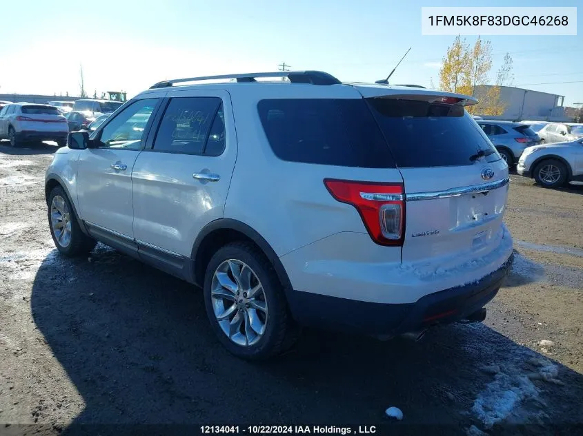 2013 Ford Explorer Limited VIN: 1FM5K8F83DGC46268 Lot: 12134041