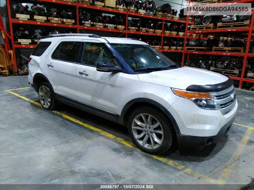 1FM5K8D86DGA94585 2013 Ford Explorer Xlt