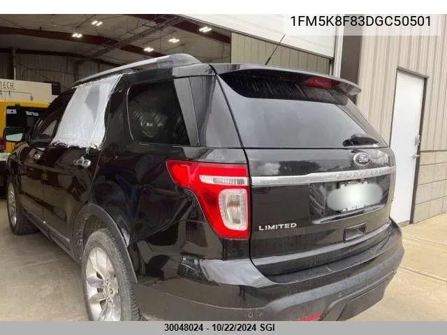 2013 Ford Explorer Limited VIN: 1FM5K8F83DGC50501 Lot: 30048024