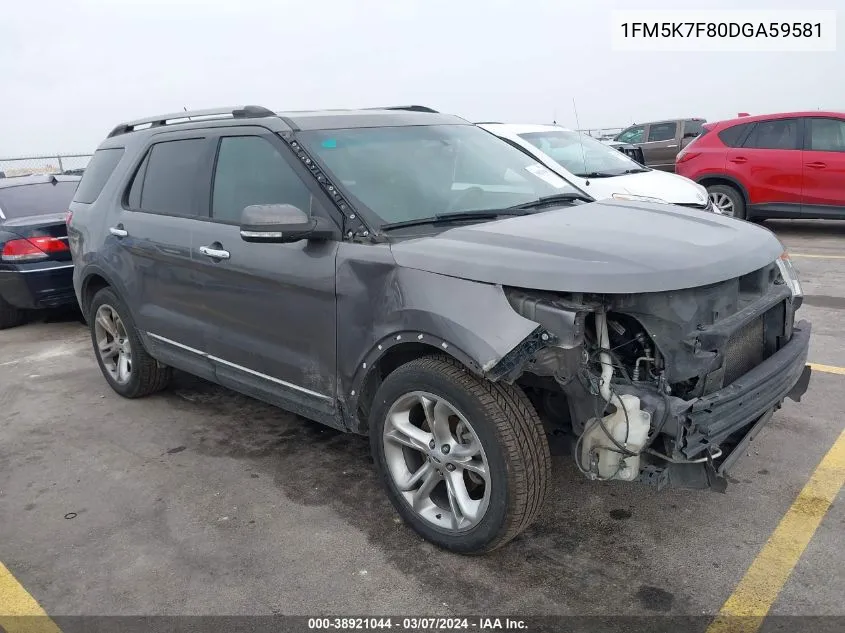 1FM5K7F80DGA59581 2013 Ford Explorer Limited