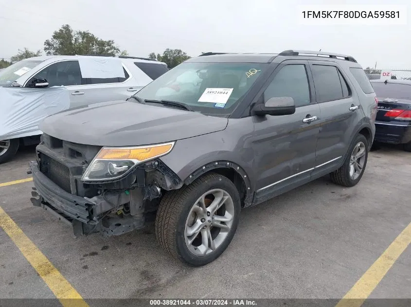 2013 Ford Explorer Limited VIN: 1FM5K7F80DGA59581 Lot: 38921044