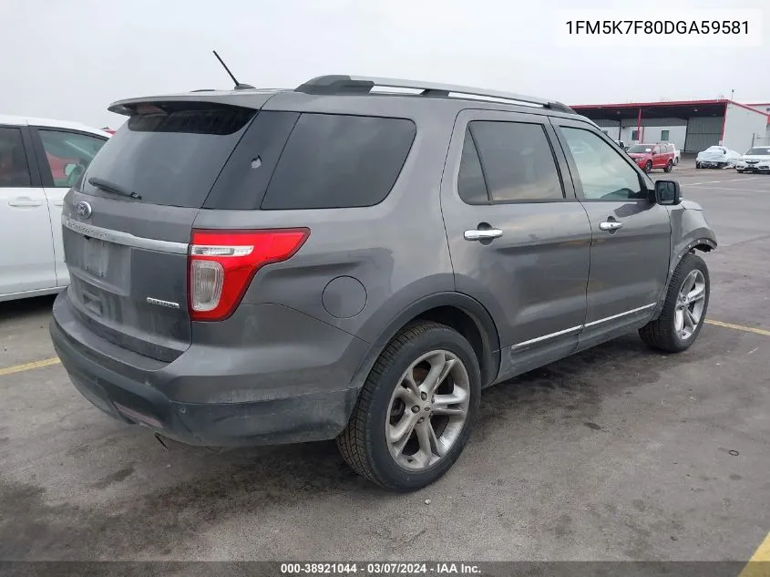 1FM5K7F80DGA59581 2013 Ford Explorer Limited