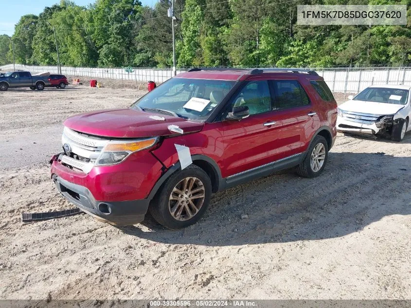 2013 Ford Explorer Xlt VIN: 1FM5K7D85DGC37620 Lot: 39309596