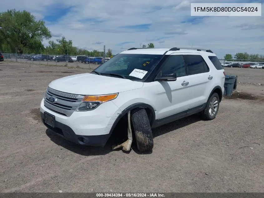 2013 Ford Explorer Xlt VIN: 1FM5K8D80DGC54024 Lot: 39434394