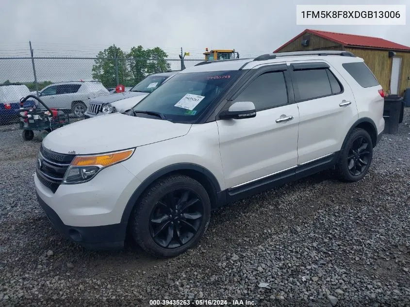 2013 Ford Explorer Limited VIN: 1FM5K8F8XDGB13006 Lot: 39435263