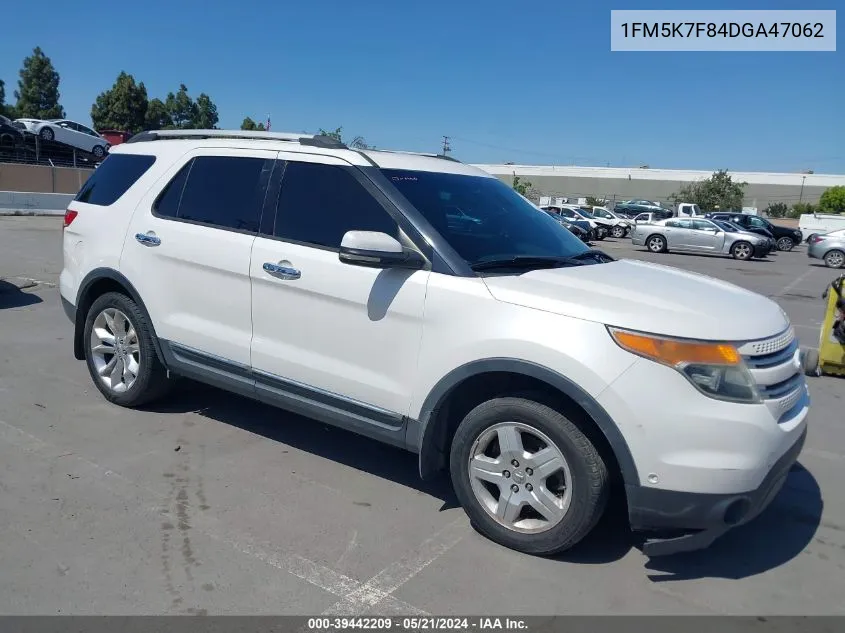 2013 Ford Explorer Limited VIN: 1FM5K7F84DGA47062 Lot: 39442209