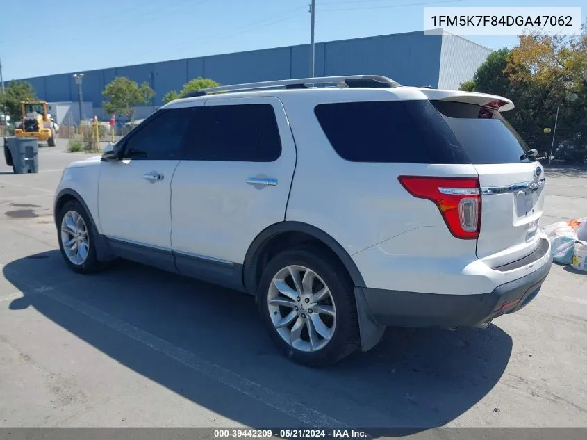 2013 Ford Explorer Limited VIN: 1FM5K7F84DGA47062 Lot: 39442209