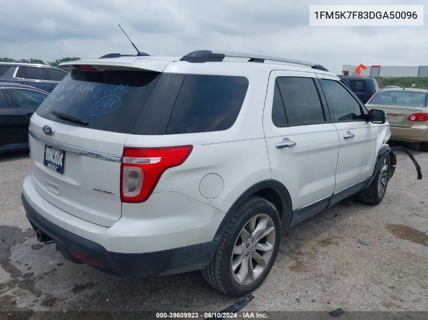 2013 Ford Explorer Limited VIN: 1FM5K7F83DGA50096 Lot: 39609923