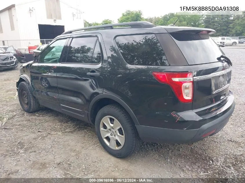 2013 Ford Explorer VIN: 1FM5K8B85DGA91308 Lot: 39616596